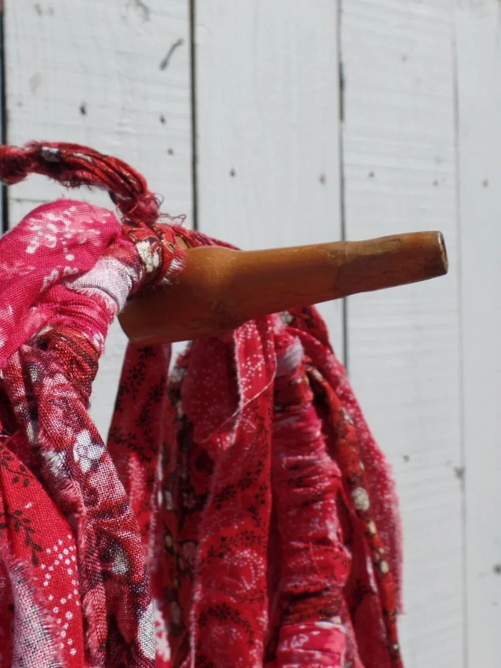 Hand Crafted  Distressed Wall Swag VINTAGE Hoop HOLIDAY